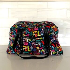 Vera Bradley Large Weekender Travel Bag Rainbow Soft Case